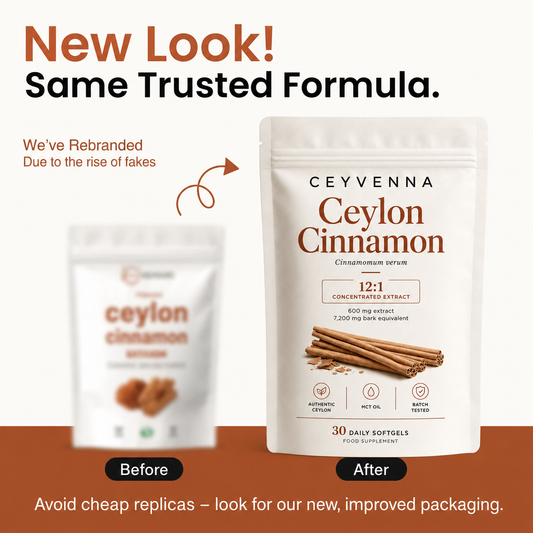 Ceylon Cinnamon 7200mg Equivalent with MCT Oil